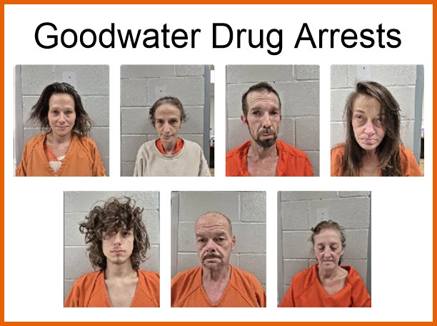 Goodwater drug busts lead to seven arrests