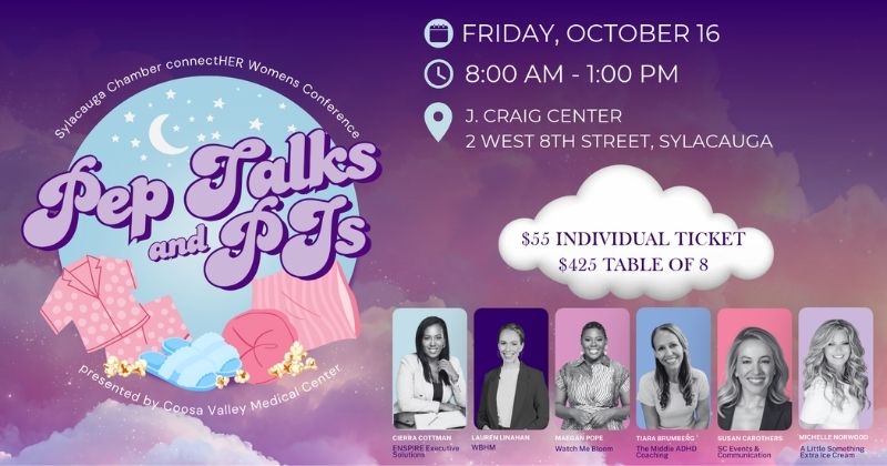 Sylacauga Chamber of Commerce’s connectHER Women’s Conference set for Friday, Oct. 16