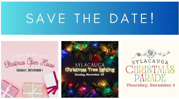 “Save the Dates” for Sylacauga Chamber Christmas Events